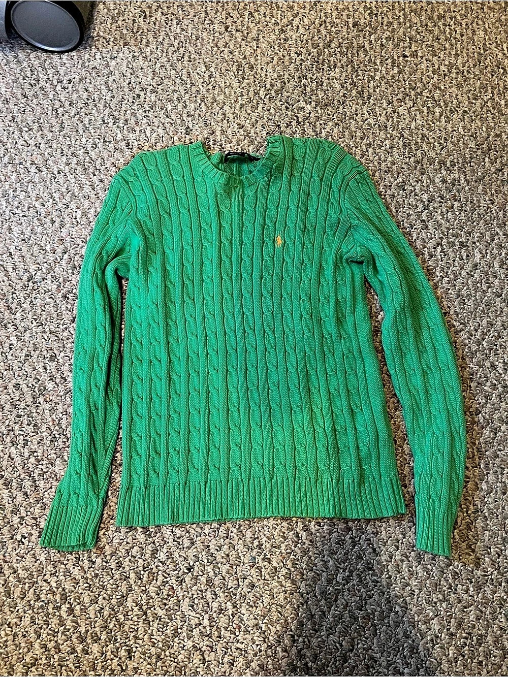 Lauren Ralph Lauren Cable Knit Sweater in Green Size Medium Like New